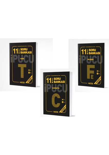 11. Sınıf Tarih - Coğrafya - Felsefe Soru Bankası Seti 3 Kitap 2023