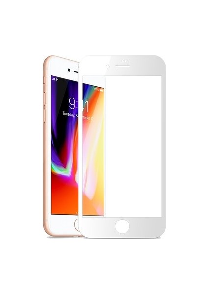 Iphone 7 Plus 8 Plus Uyumlu Tam Kaplayan Ekran Koruyucu - 9d Nano Darbe Emici Temperli Kırılmaz Cam