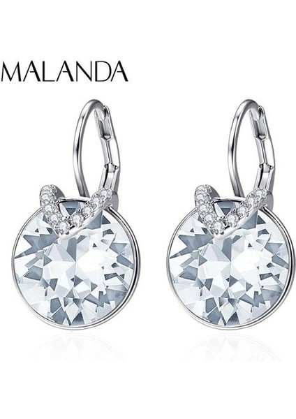 Swarovski'den Kristaller Yuvarlak Bella V Saplama Kadın Saplama Küpe (Yurt Dışından)