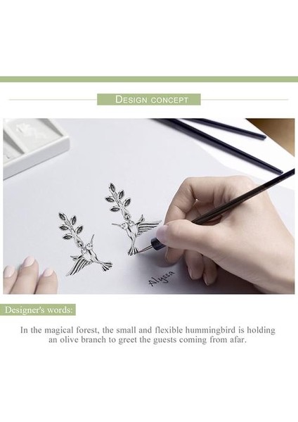 Kuş Damlası Küpe Bahar Hummingbirds Kadın Için 925 Ayar Gümüş Küpe Gümüş Brincos Bırak Küpe (Yurt Dışından) fırsatları