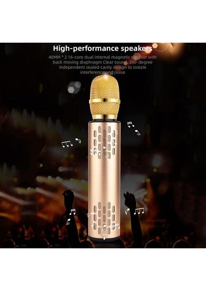 Taşınabilir Bluetooth Karaoke Mikrofon Kablosuz Profesyonel Mic Ev Ktv El Mikrofon Singing Kaydedici iPhone iPad Için Mikrofonlar (Yurt Dışından)