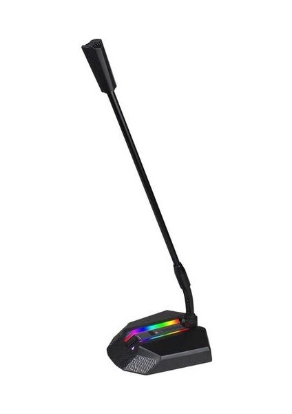 Pc USB Mikrofon Rgb Işık Yayan 360 Derece Ücretsiz Disk Hd Ses Kartı Gürültü Azaltma Kayıpsız Alıcı Mikrofonlar (Yurt Dışından)