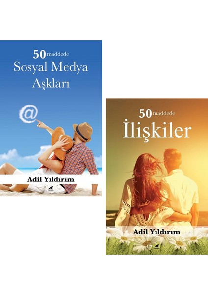 Adil Yıldırım 2 Kitap Set / 50 Maddede Sosyal Medya Aşkları - 50 Maddede Ilişkiler