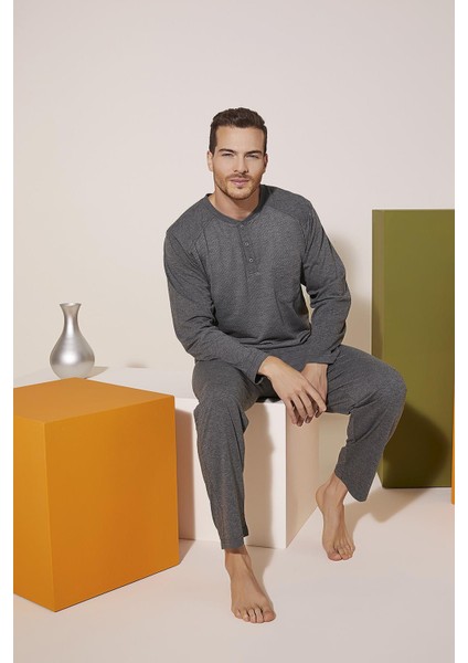 9201 Erkek Midi Yaka Pijama Takım