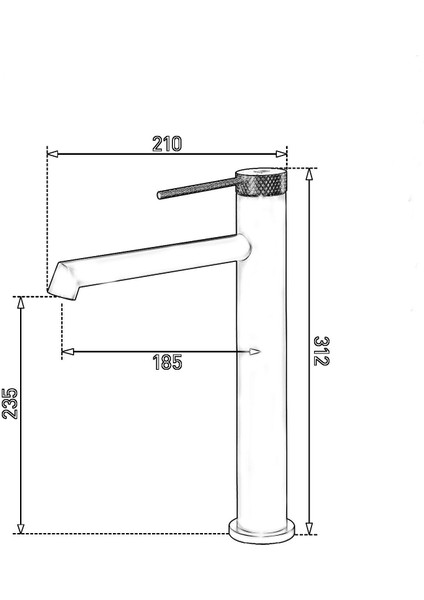 FJ-1025 Yüksek Lavabo Bataryası Mat Siyah fiyatları