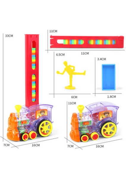 Çocuk Domino Tren Seti Yapı Taşı Oyunu Otomatik Olarak Lays Domino Blokları Interaktif Dıy Çocuk Oyuncakları (Yurt Dışından)