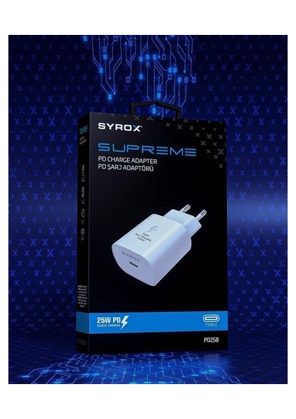 PD25B 25W Pd 3A Type-C Çıkışlı Şarj Adaptörü (Başlık) Beyaz fiyatları