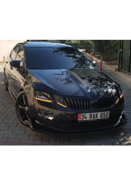 Sts Oto Aksesuar Skoda Octavia 2013-2020 Batman Yarasa Ayna Kapağı Piano Black Abs Plastik