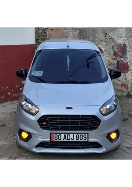 Ford Courier 2018-2021 Uyumlu Batman Yarasa Ayna Kapağı Piano Black Abs Plastik