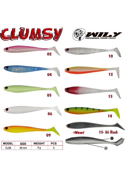Clumsy Silikon Yem 9 cm 6 gr