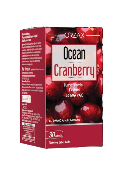 Ocean Orzax Ocean Cranberry Turna Yemişi 30 Kapsül