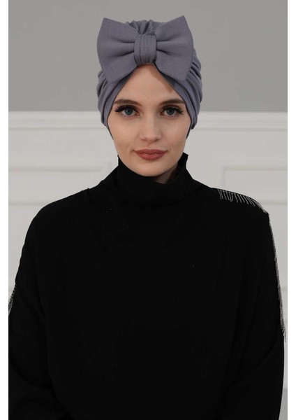 Ayşe Tasarım Kelebek Penye Bone,krem,b-27