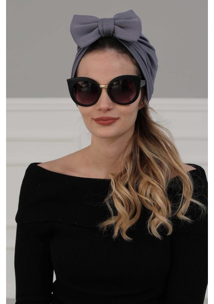 Ayşe Tasarım Kelebek Penye Bone,krem,b-27