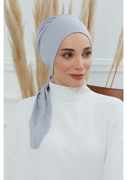 Ayşe Tasarım Kuşaklı Penye Bone,pudra,b-49 fırsatları