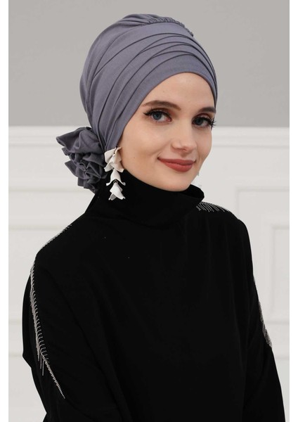 Ayşe Tasarım Çapraz Penye Bone,krem,b-14 modelleri