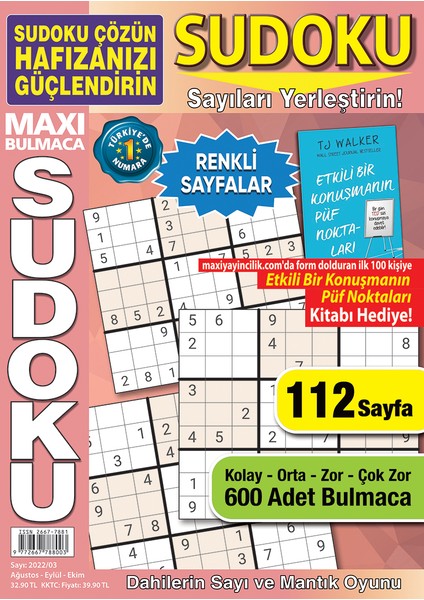 Bulmaca Sudoku 2022/03