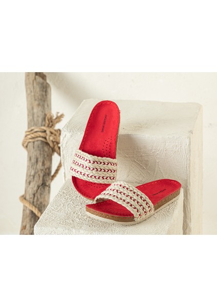 Soft Straw Kadın Sokak Terliği 39 Kırmızı