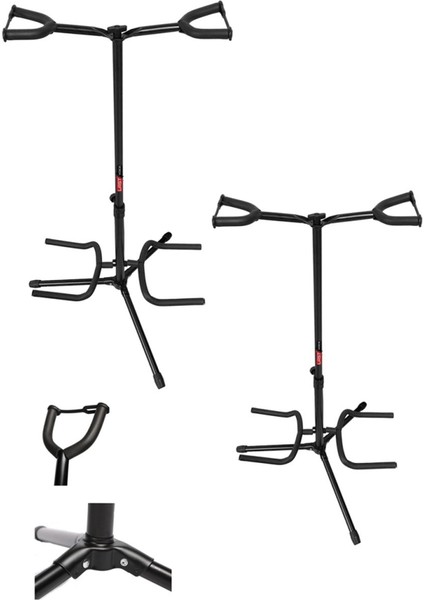 GTR-22X Çoklu 2'li (Ikili) Gitar Bağlama Standı Sehpası (2 Adet)