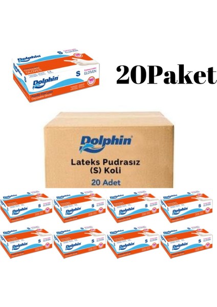 Lateks Pudrasız Muayene Eldiven S - Small 20 Paket 100'LÜ(KOLI) fiyatları