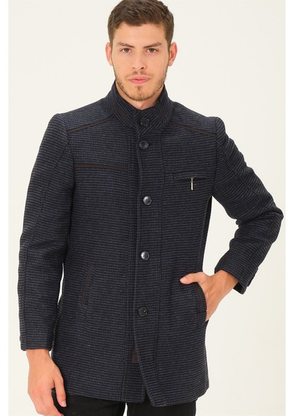 PLT8369 Dewberry Palto-Siyah-Lacivert
