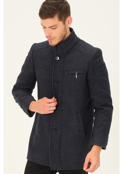 PLT8369 Dewberry Palto-Siyah-Lacivert