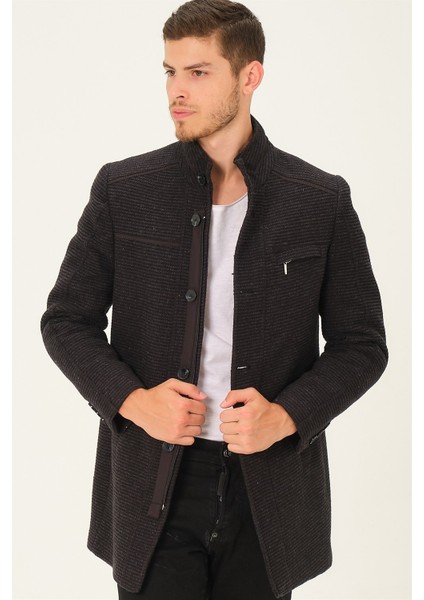 PLT8369 Dewberry Palto-Desenli Siyah modelleri