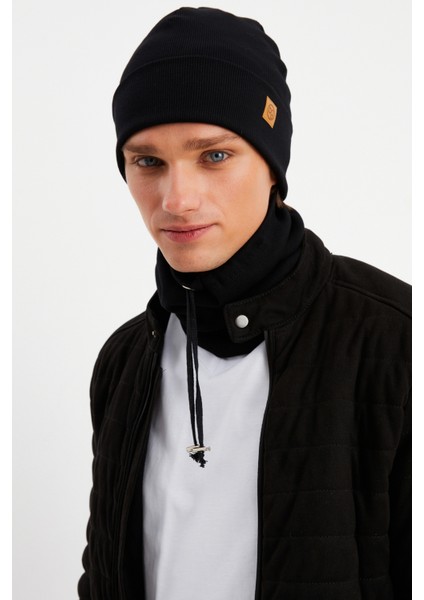 Siyah Erkek Balıkçı Style Pamuklu Kaşkorse, Terletmez, Ultra Hafif, Yumuşak Bere Boyunluk Takım fiyatları