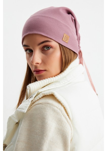 Gül Kurusu Kadın Pamuklu Kaşkorse, Terletmez, Ultra Hafif ve Yumuşak Ipli Şapka Bere