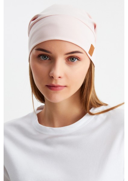 Pudra Kadın 4 Mevsim Pamuklu, Esnek, Ultra Yumuşak Hafif, Terletmez, Ip Detaylı Penye Şapka fiyatları