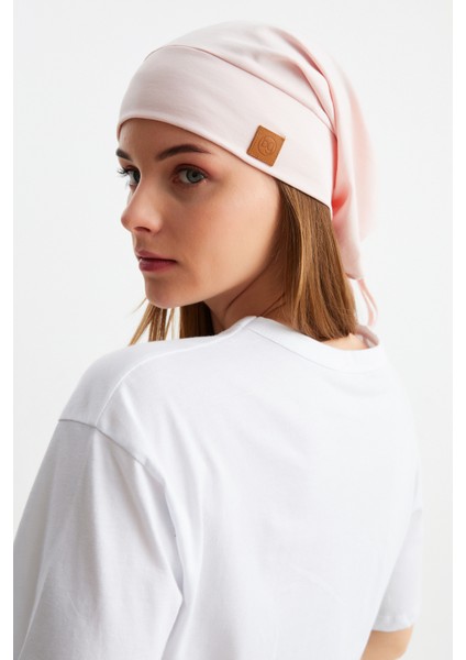 Pudra Kadın 4 Mevsim Pamuklu, Esnek, Ultra Yumuşak Hafif, Terletmez, Ip Detaylı Penye Şapka indirimleri