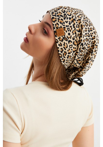 Leopar Kadın 4 Mevsim Pamuklu, Esnek, Ultra Yumuşak Hafif, Terletmez, Ip Detaylı Penye Şapka fırsatları