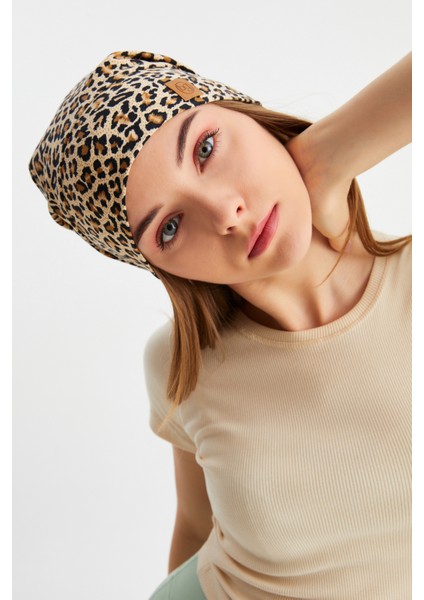 Leopar Kadın 4 Mevsim Pamuklu, Esnek, Ultra Yumuşak Hafif, Terletmez, Ip Detaylı Penye Şapka indirimleri