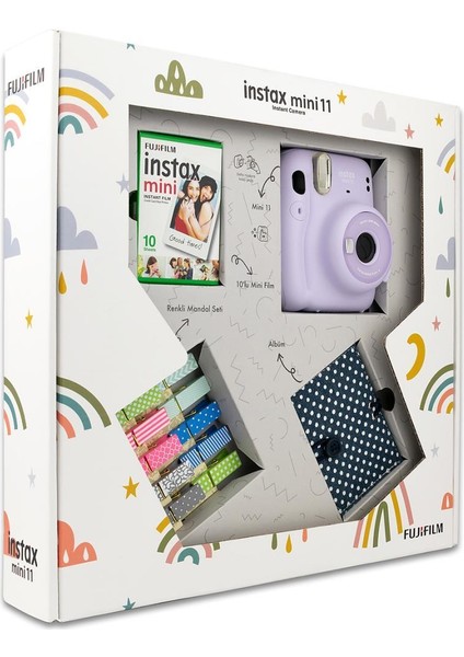 Fujıfılm - Instax Mini 11 Akordiyon Albüm ve Mandallı Lila Box fırsatları
