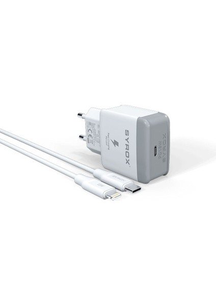 PD18L 3.0A 18W Pd Type-C To Lightning Hızlı Şarj Cihazı Duvar Tipi Şarj Adaptörü Type-C To Lightning Kablo