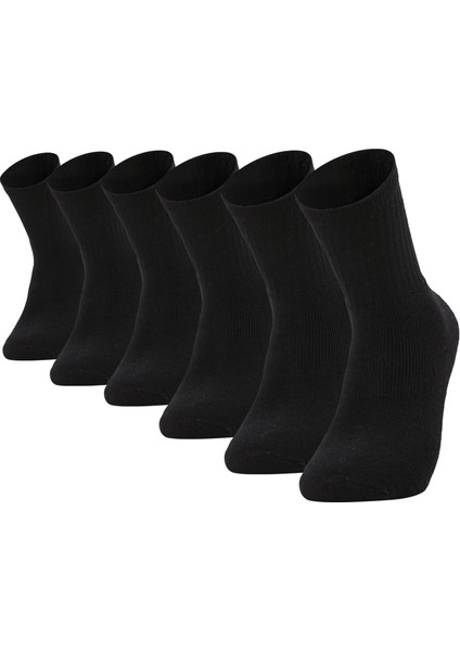 6 Çift Unisex Tam Havlu Tenis Spor Çorabı