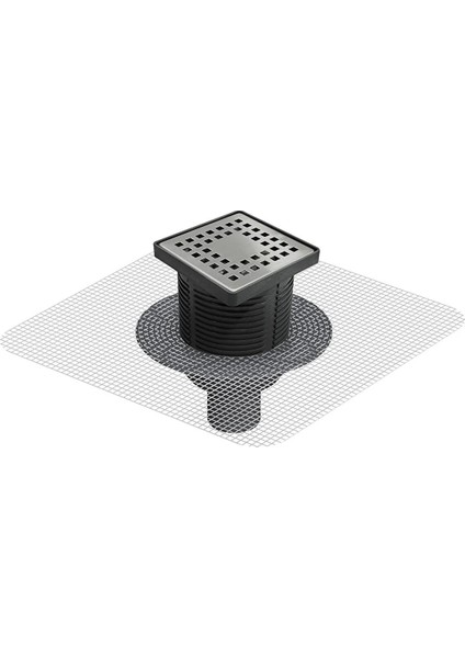 Plastik Çerçeveli 10x10 Cm Süzgeç Q 70 Alt Çıkış