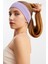 Lila Kadın Pamuklu Penye, Kaymaz, Terletmez, Ultra Hafif, Spor Saç Bandı Bandana 3