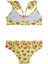 Çok Renkli Kız Çocuk Bikini Takım SM22110241 Neon Hearts Bikini 2