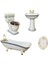4pcs Mini Retro Seramik Banyo Mobilya Seti 1/12 Dollhouse Dekor Diy Yapımı (Yurt Dışından) 2