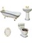 4pcs Mini Retro Seramik Banyo Mobilya Seti 1/12 Dollhouse Dekor Diy Yapımı (Yurt Dışından) 4