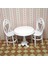 1/12 Ölçekli Dollhouse Aksesuarları Beyaz Yemek Masası Sandalyeleri Model Mobilya Oyuncaklar (Yurt Dışından) 3