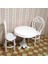 1/12 Ölçekli Dollhouse Aksesuarları Beyaz Yemek Masası Sandalyeleri Model Mobilya Oyuncaklar (Yurt Dışından) 5