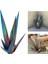3x Demir Artwork Mavi Tekila Heykel Dekor Agave Bitki Bahçe Sanat Heykeli (Yurt Dışından) 3
