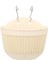 Plastik Rattan Asma Bitki Sepet Bahçe Saksı Kanca Bej M+L (Yurt Dışından) 5