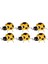 6x Sevimli Demir Ladybird Duvar Asma Lady Bug Açık Bahçe Dekoru Sarı (Yurt Dışından) 1