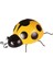 6x Sevimli Demir Ladybird Duvar Asma Lady Bug Açık Bahçe Dekoru Sarı (Yurt Dışından) 2