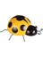 6x Sevimli Demir Ladybird Duvar Asma Lady Bug Açık Bahçe Dekoru Sarı (Yurt Dışından) 4