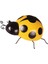 6x Sevimli Demir Ladybird Duvar Asma Lady Bug Açık Bahçe Dekoru Sarı (Yurt Dışından) 5