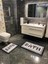 Black Bath Yazılı Desenli 2'li Kaymaz Taban Su Geçirmez Banyo Paspas Takımı (60X100 - 60X50) 1