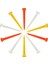 Golf Tees 10 Bir Sette (69MM Beden) Golf Çivileri Çeşitli Golf Kulüplerine Uygun 1